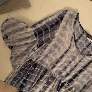 Tie dye boho mini dress.